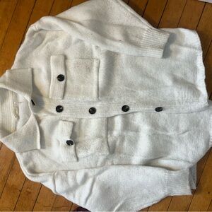 Roolee Cream Knit Sweater/Shacket L